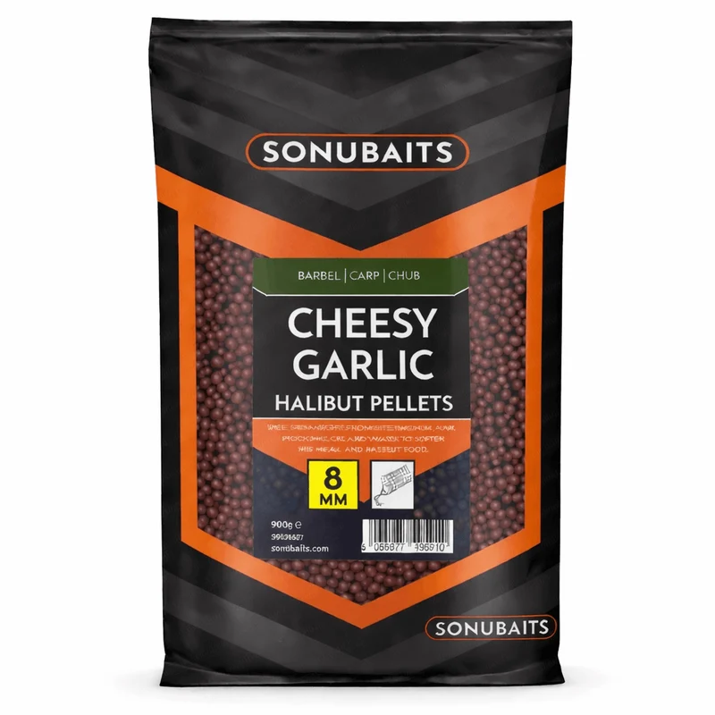 Cheesy Garlic Halibut Pellets 900g – Halibutpellets met Kaas- en Knoflooksmaak