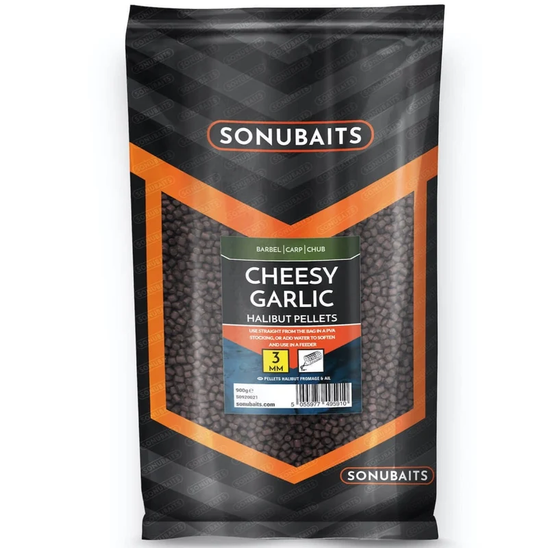 Cheesy Garlic Halibut Pellets 900g – Halibutpellets met Kaas- en Knoflooksmaak