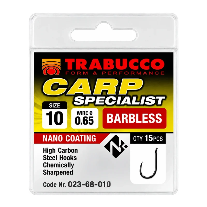 Wide Gape Carp Specialist Barbless Eyed – Haak met Oog en zonder Weerhaak - 🎁