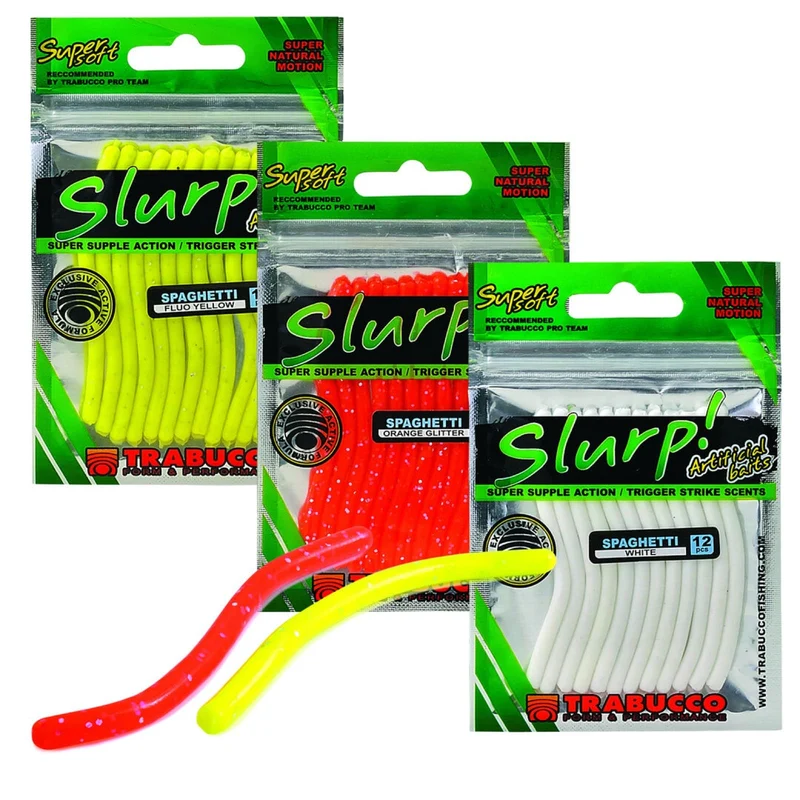 Slurp Bait Spaghetti – Spaghettivormig Kunstaas (12 Stuks) 💰