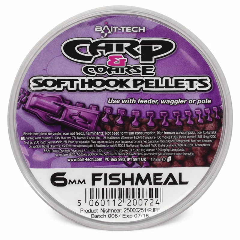 Carp & Coarse Soft Hook Pellets Fishmeal 6mm – Kant-en-klare Zachte Haakpellets met Vismeel