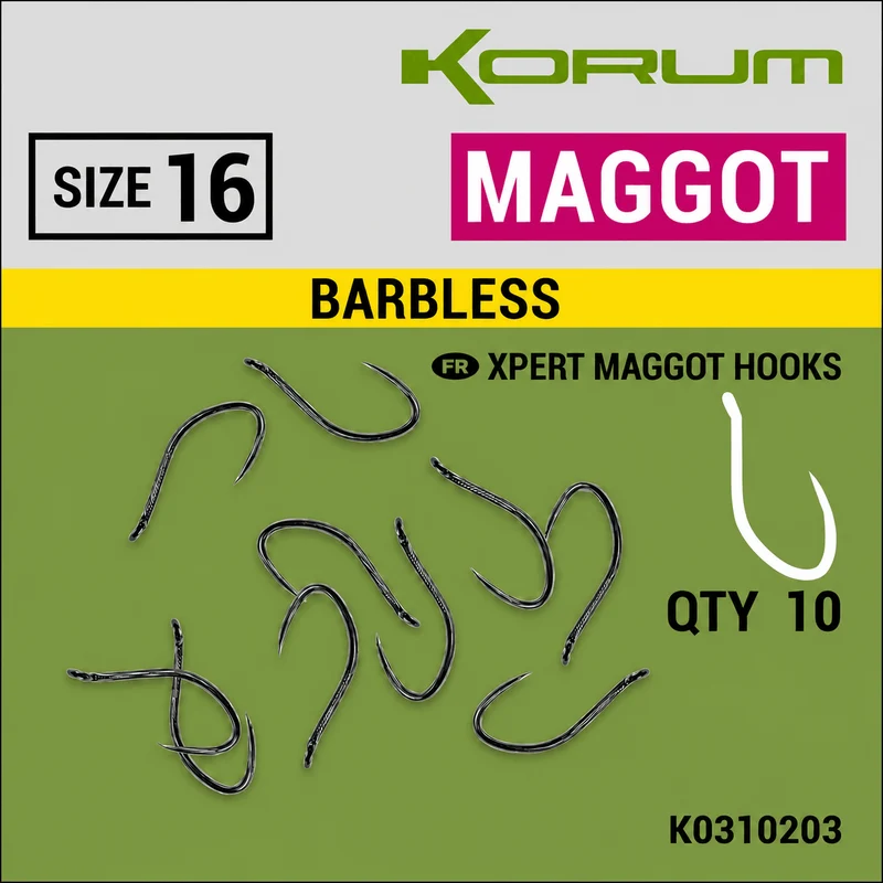 Xpert Maggot Barbless – Haak zonder Weerhaak 🎁