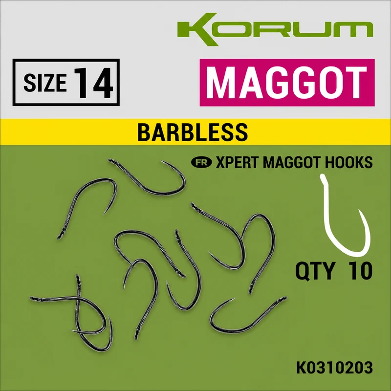 Xpert Maggot Barbless – Haak zonder Weerhaak 🎁