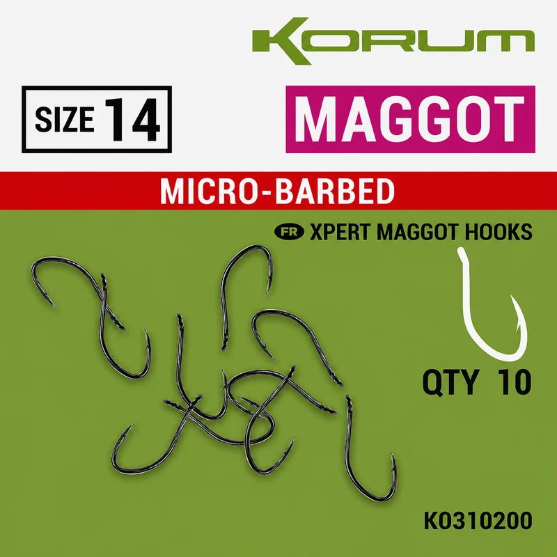 Xpert Maggot Micro Barbed – Haak met Weerhaak 🎁