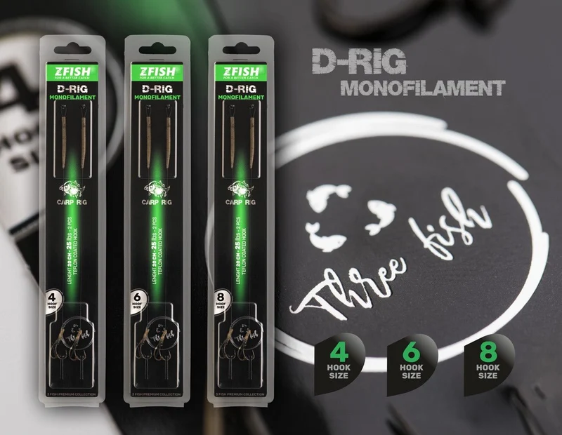 Hameçons montés Zfish Monofilament D-Rig