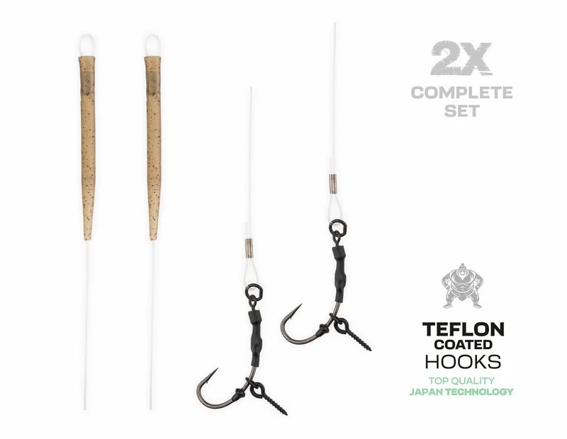 Hameçons montés Zfish Fluorocarbone Ronnie Rig