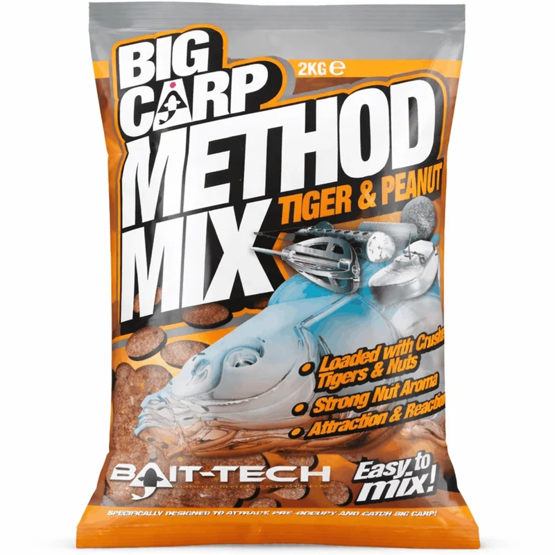 Big Carp Method Mix Tiger and Peanut 2kg – Karpermethodgrondvoer met Tijgernoot- en Pindasmaak