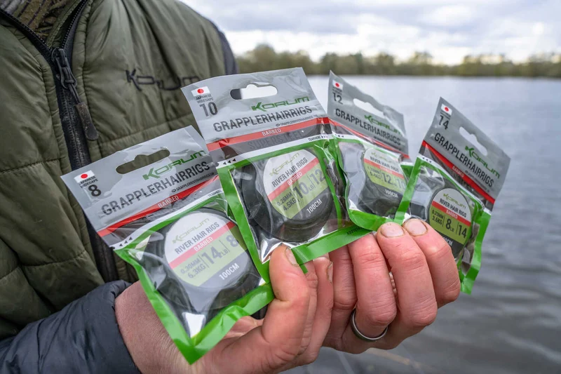 Supersteel Grappler River Barbed Hair Rigs 1m Size 14 - 0.23mm – 1 m Onderlijnen met Weerhaak 🎁