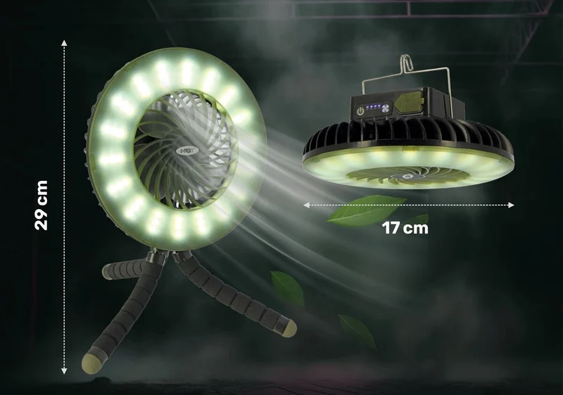 Ventilateur NGT avec de la lumière pour Abri