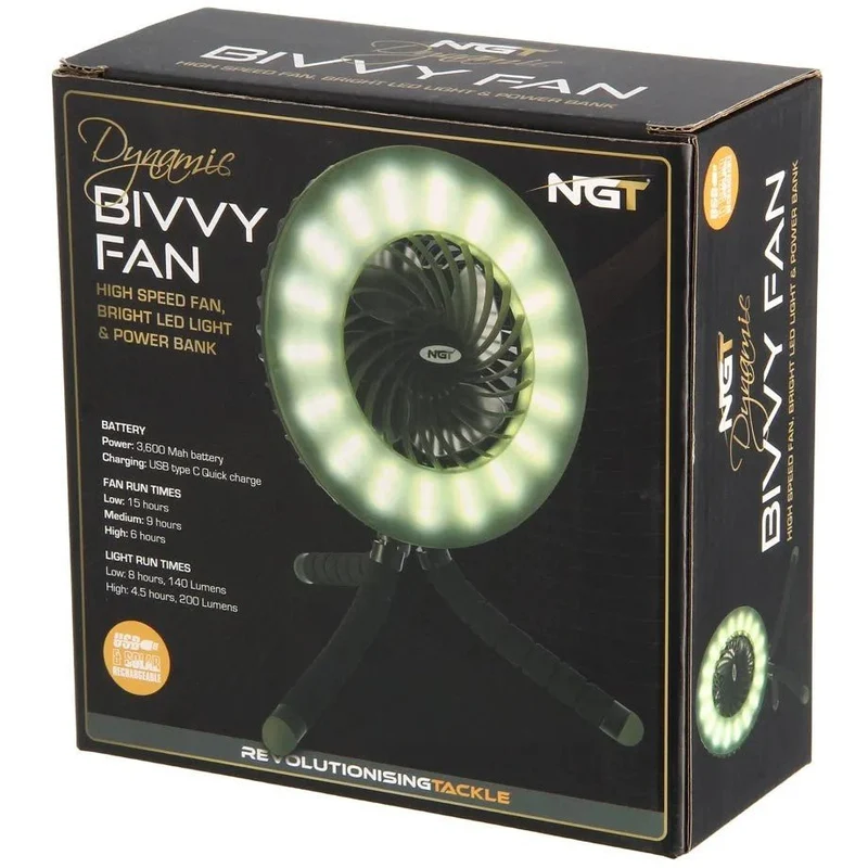 Ventilateur NGT avec de la lumière pour Abri