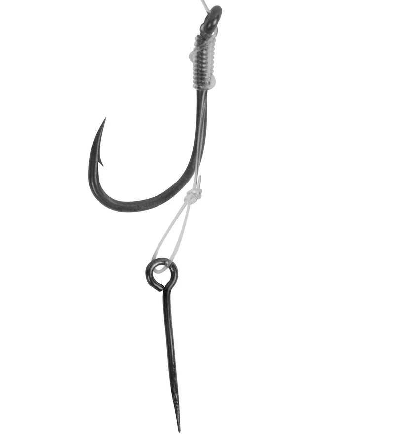 KKH Bayonet Barbed Hair Rig 4" & 15" – 10 en 38 cm Onderlijnen met Bayonet en met Weerhaak