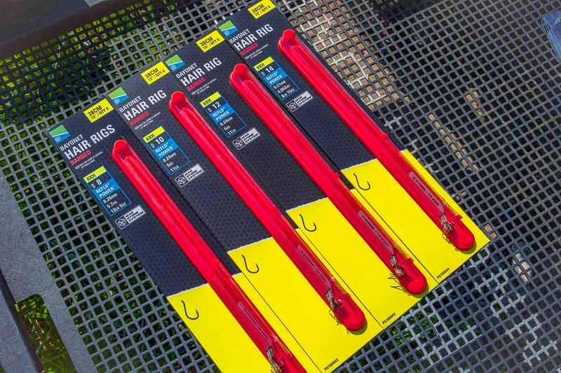 KKH Bayonet Barbed Hair Rig 4" & 15" – 10 en 38 cm Onderlijnen met Bayonet en met Weerhaak