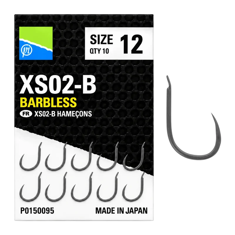 XS02-B Hooks Barbless – Haak zonder Weerhaak