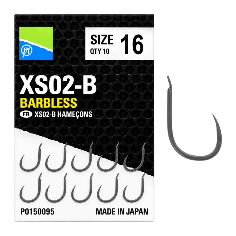 XS02-B Hooks Barbless – Haak zonder Weerhaak