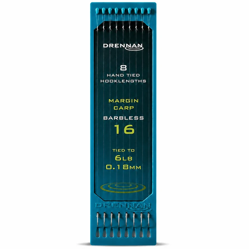 MARGIN CARP BARBLESS HOOKLENGTHS 6" – 15 cm Onderlijnen zonder Weerhaak
