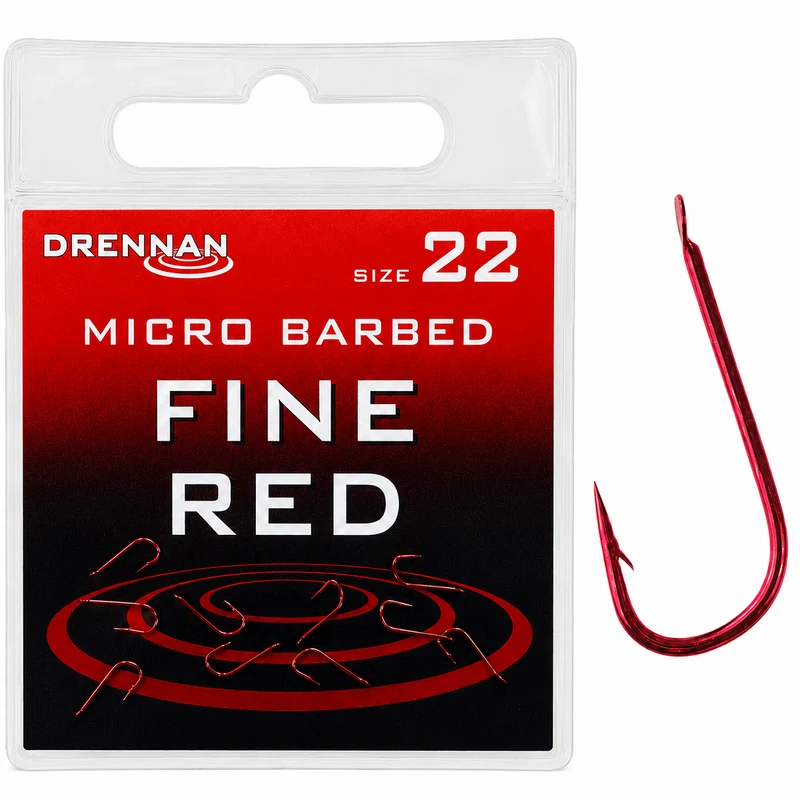 Fine Red Micro Barbed – Haak met Weerhaak 🎁