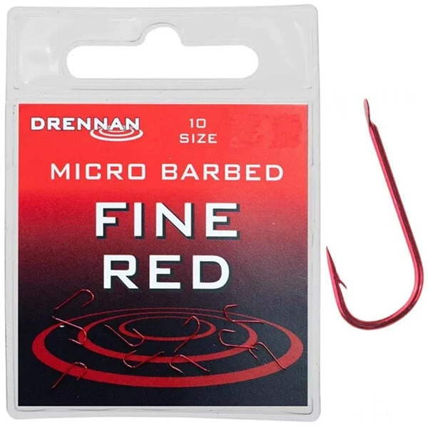 Fine Red Micro Barbed – Haak met Weerhaak 🎁