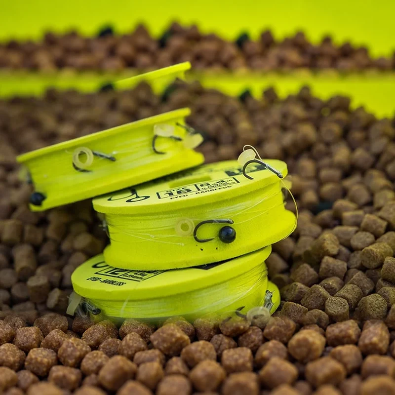 MXC-4 18" X-Strong Bait Band Rigs Eyed Barbless – 45 cm Onderlijnen met Bait Band en zonder Weerhaak