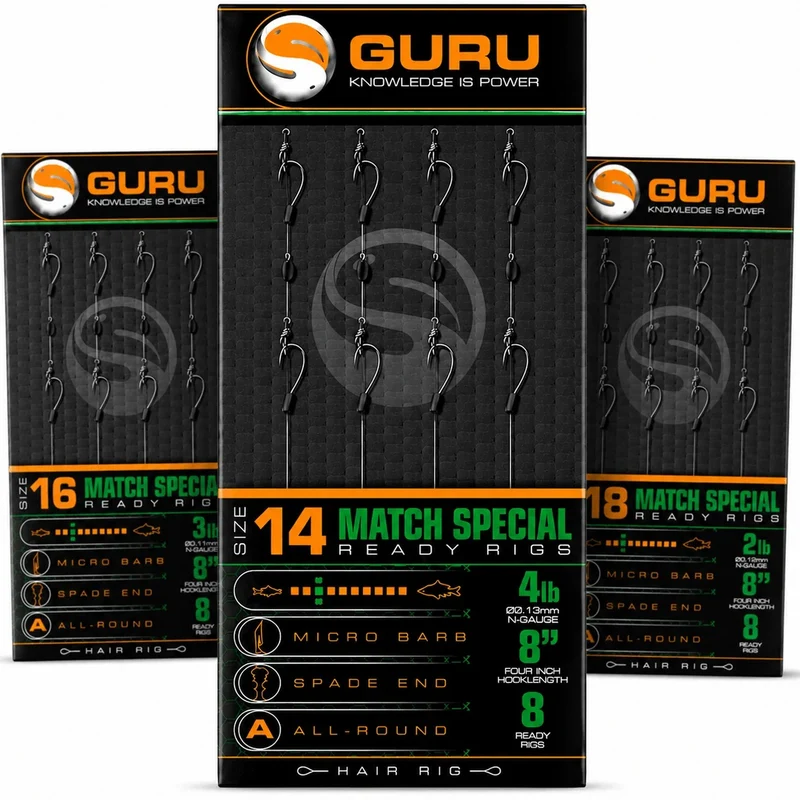 MATCH SPECIAL READY BARBED RIGS 8" – 20 cm Onderlijnen met Weerhaak