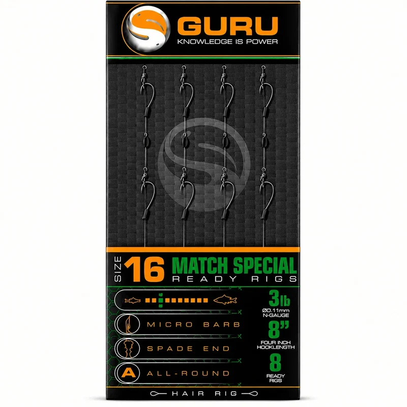 MATCH SPECIAL READY BARBED RIGS 8" – 20 cm Onderlijnen met Weerhaak