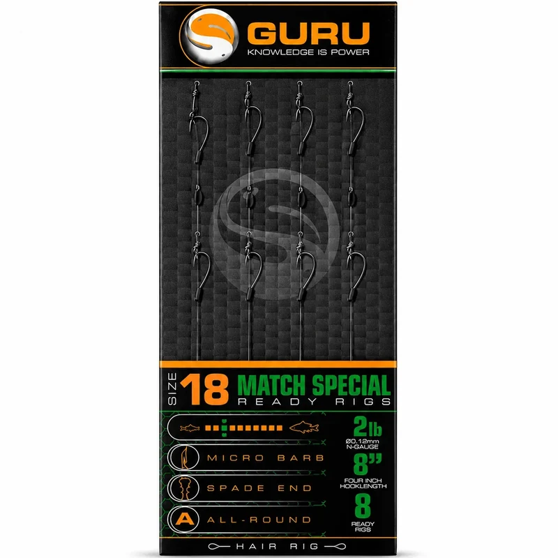 MATCH SPECIAL READY BARBED RIGS 8" – 20 cm Onderlijnen met Weerhaak