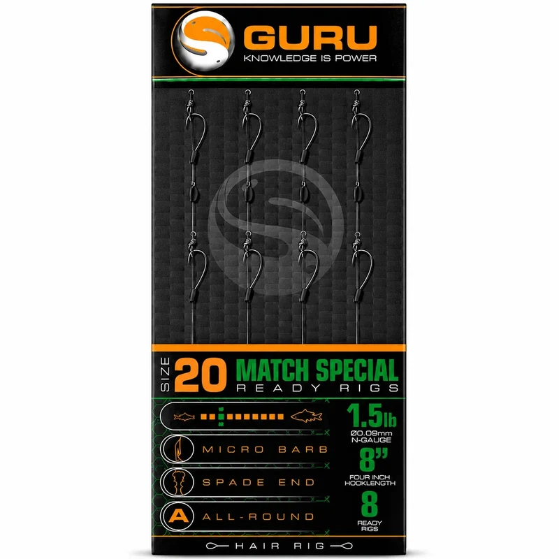 MATCH SPECIAL READY BARBED RIGS 8" – 20 cm Onderlijnen met Weerhaak