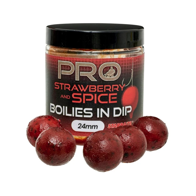 Boilies in Dip Starbaits Probiotic Strawberry Spice 24mm