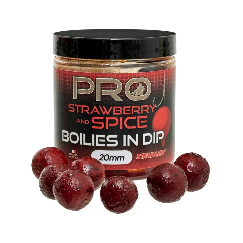 Boilies in Dip Starbaits Probiotic Strawberry Spice 20mm