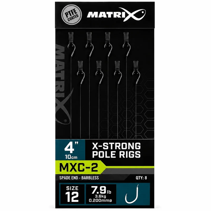 MXC-2 X-Strong Pole Barbless Rigs 4" – 10 cm Onderlijnen zonder Weerhaak