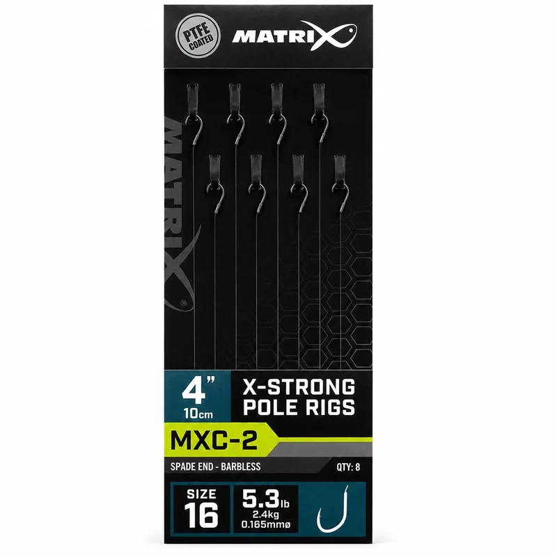 MXC-2 X-Strong Pole Barbless Rigs 4" – 10 cm Onderlijnen zonder Weerhaak