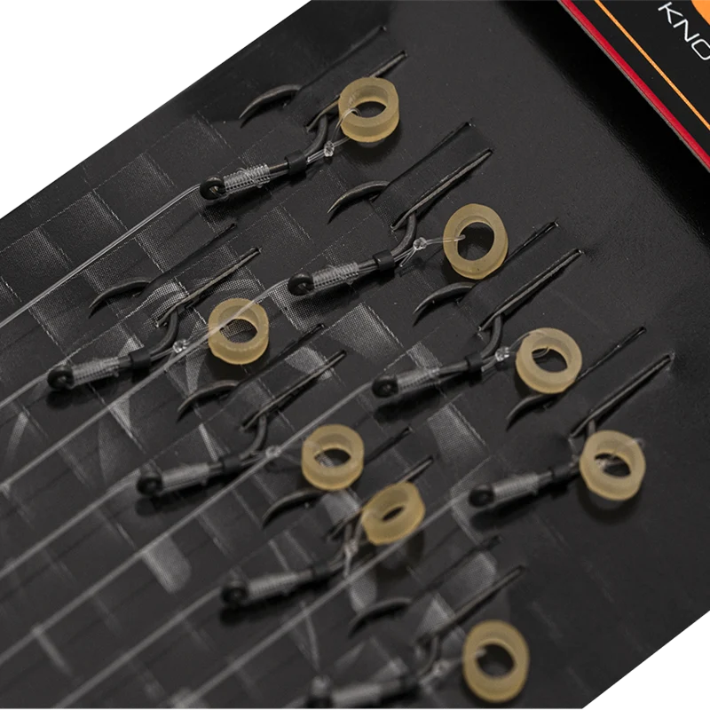 Super MWG Bait Band Ready Barbless Rigs 4" & 15" – 10 en 38 cm Onderlijnen met Bait Band en zonder Weerhaak