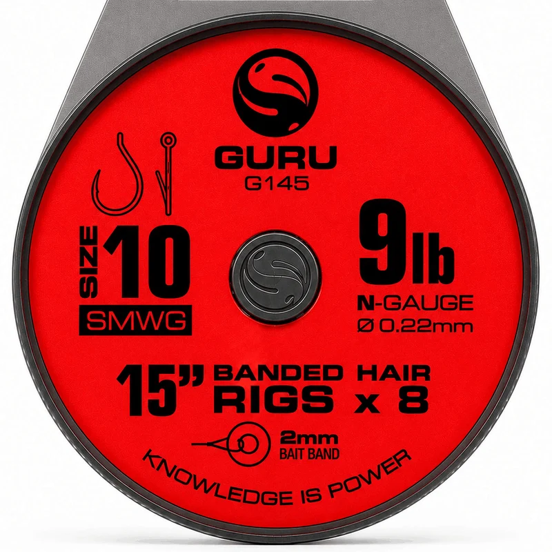 Super MWG Bait Band Ready Barbless Rigs 4" & 15" – 10 en 38 cm Onderlijnen met Bait Band en zonder Weerhaak