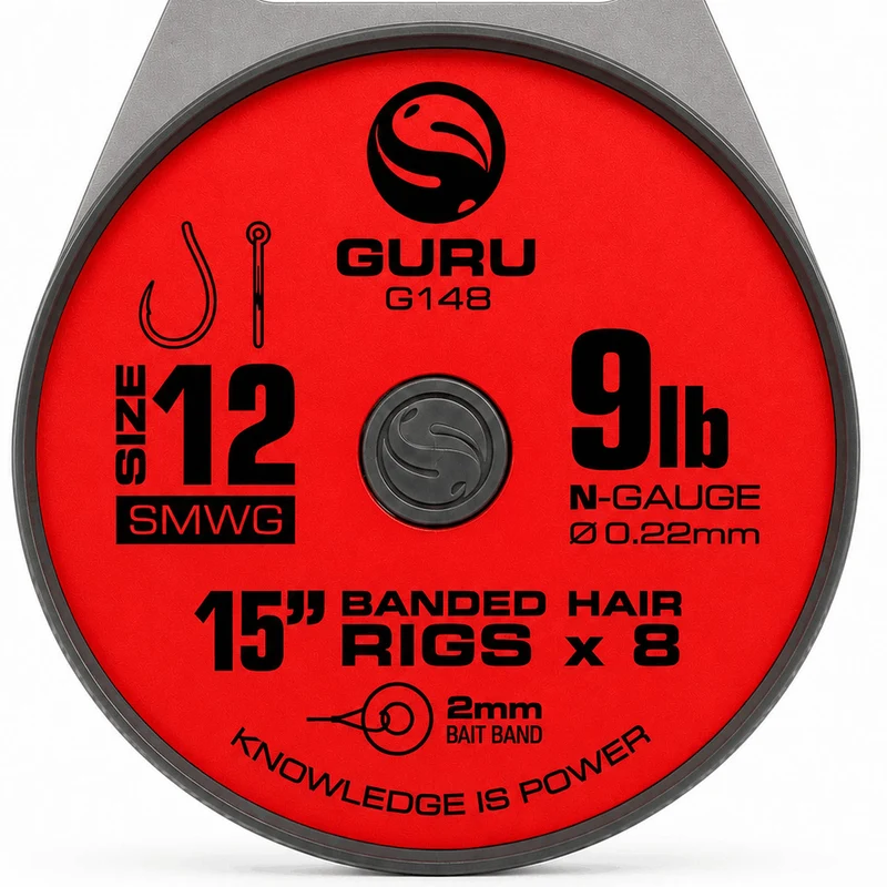 Super MWG Bait Band Ready Barbless Rigs 4" & 15" – 10 en 38 cm Onderlijnen met Bait Band en zonder Weerhaak