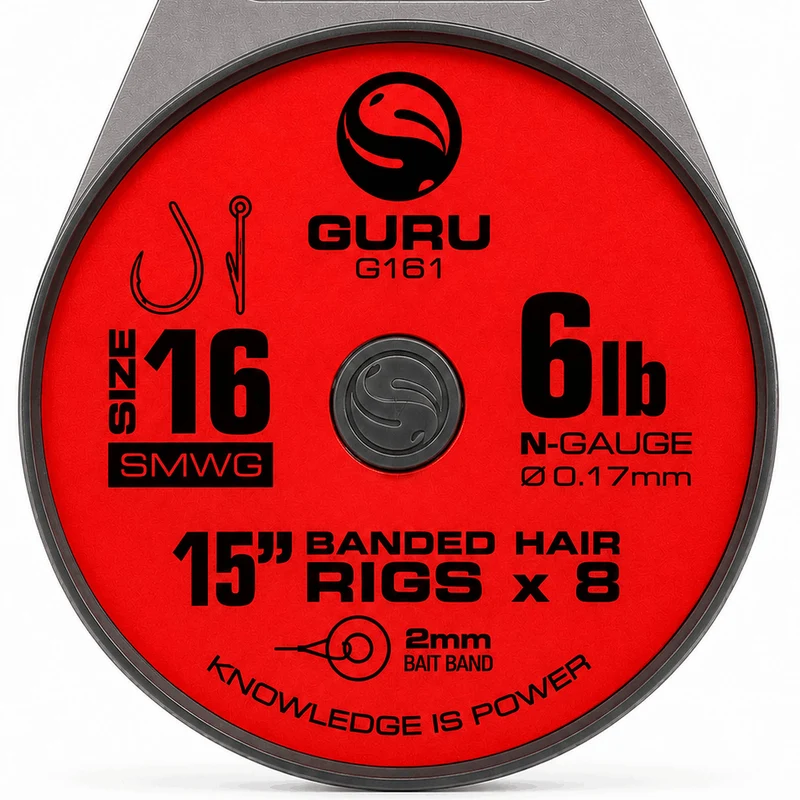 Super MWG Bait Band Ready Barbless Rigs 4" & 15" – 10 en 38 cm Onderlijnen met Bait Band en zonder Weerhaak