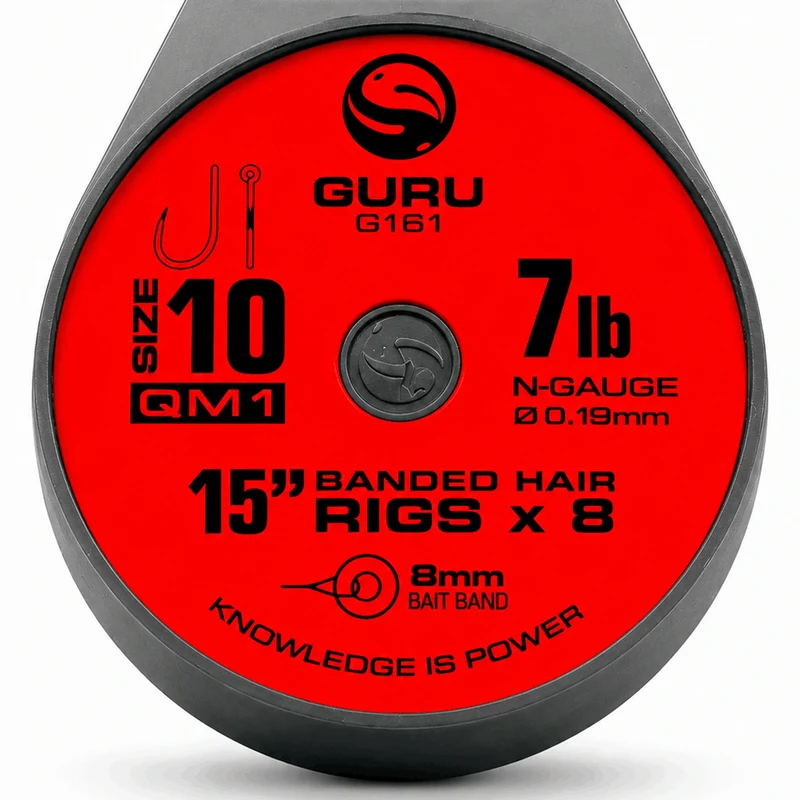 QM1 Bait Band Barbless Rigs 4" & 15" – 10 en 38 cm Onderlijnen met Bait Band en zonder Weerhaak