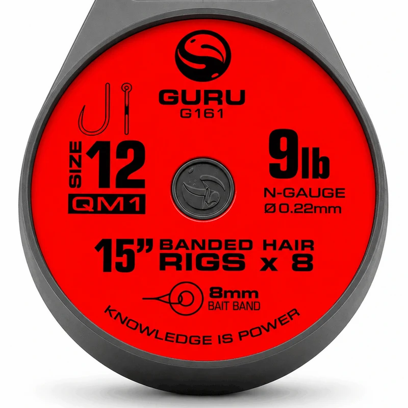 QM1 Bait Band Barbless Rigs 4" & 15" – 10 en 38 cm Onderlijnen met Bait Band en zonder Weerhaak
