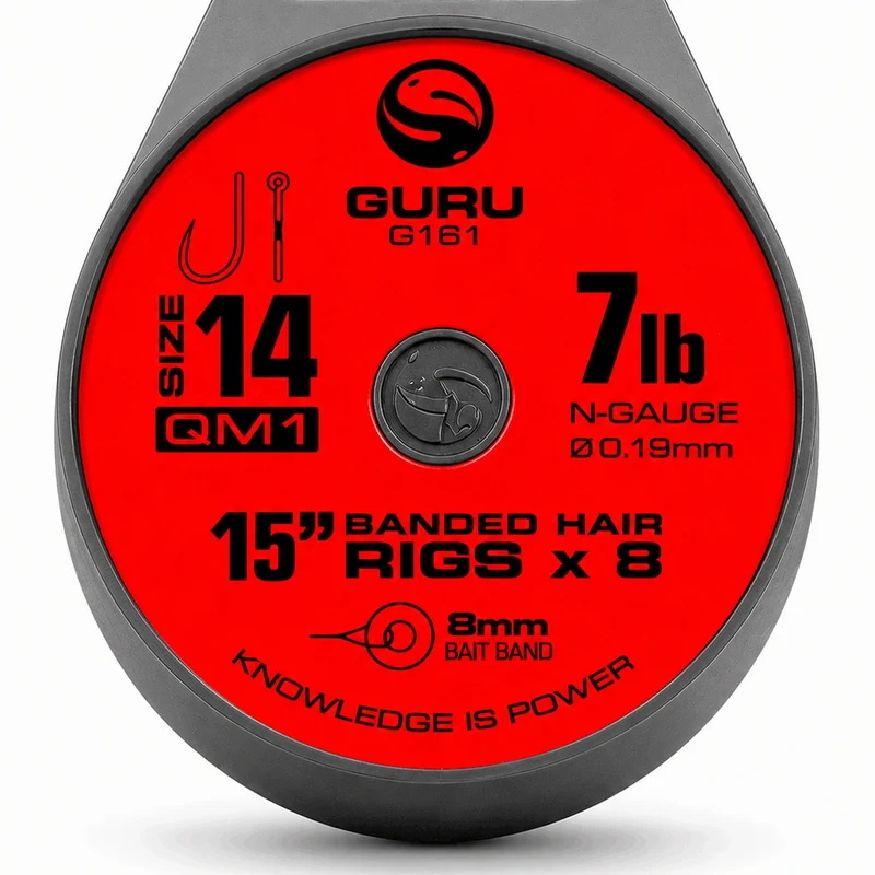 QM1 Bait Band Barbless Rigs 4" & 15" – 10 en 38 cm Onderlijnen met Bait Band en zonder Weerhaak