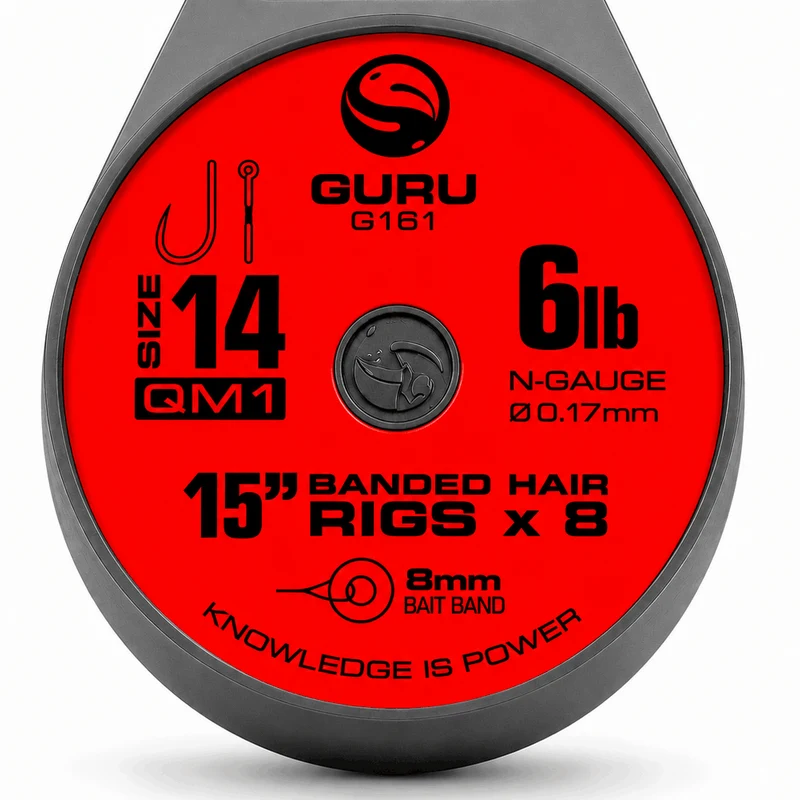 QM1 Bait Band Barbless Rigs 4" & 15" – 10 en 38 cm Onderlijnen met Bait Band en zonder Weerhaak