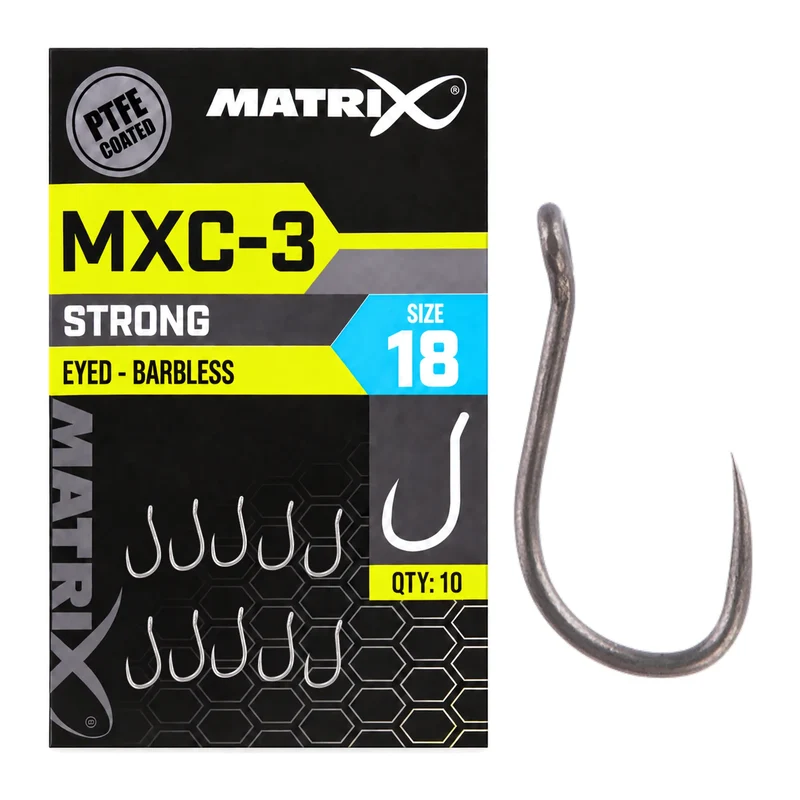 MXC-3 Strong Eyed Barbless Size 18 – Haak met Oog en zonder Weerhaak - 🎁