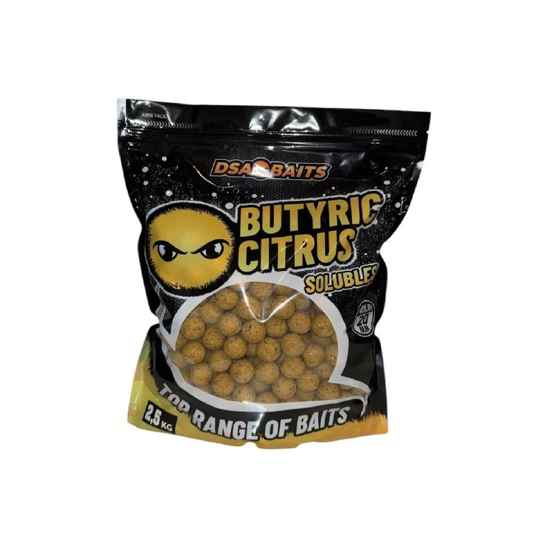 Bouillette Soluble DSA Baits Top Range Butyric Citrus 20 mm 2,5 kg