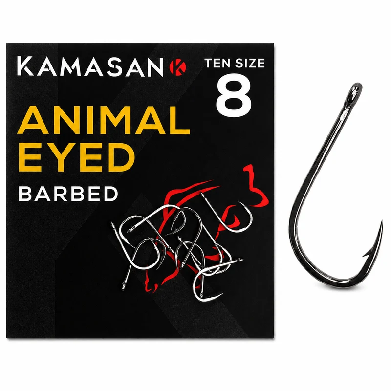 Animal Eyed Barbed Size 8 – Haak met Oog en met Weerhaak 🎁