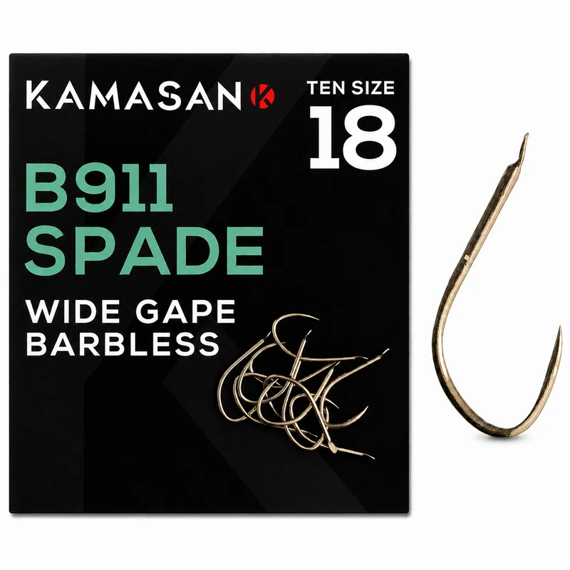 B911 Spade Wide Gape Barbless – Haak met Bled en zonder Weerhaak 🎁