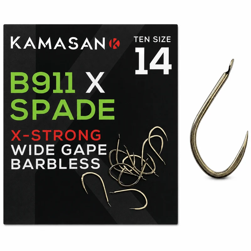 B911X Spade X-Strong Wide Gape Barbless – Haak met Bled en zonder Weerhaak 💰