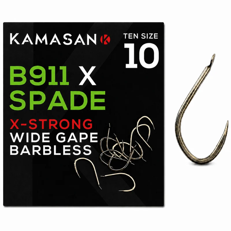 B911X Spade X-Strong Wide Gape Barbless – Haak met Bled en zonder Weerhaak 💰