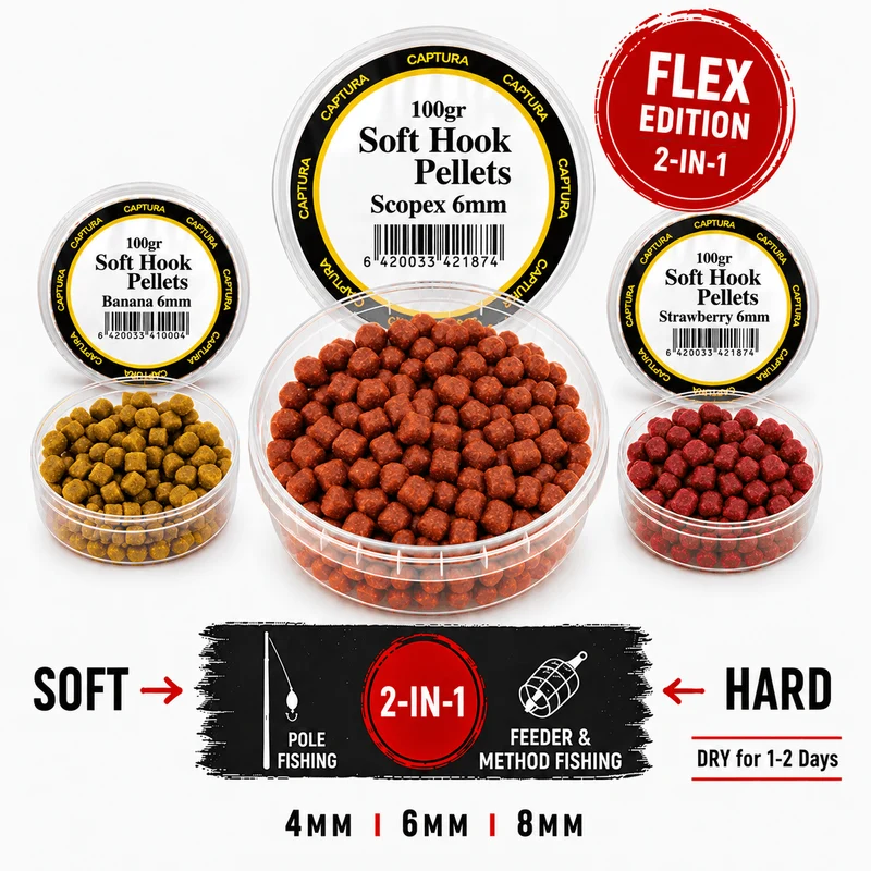 Soft Hook Pellets 100g - Flex Edition (2-in-1) – Kant-en-klare Zachte Expanders