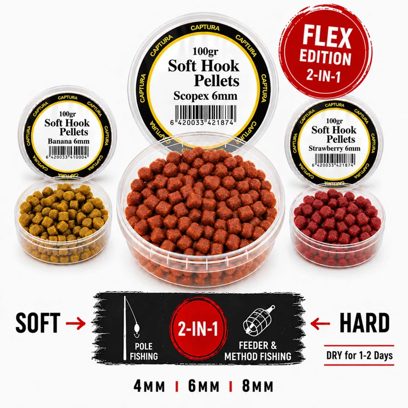 Soft Hook Pellets 100g - Flex Edition (2-in-1) – Kant-en-klare Zachte Expanders