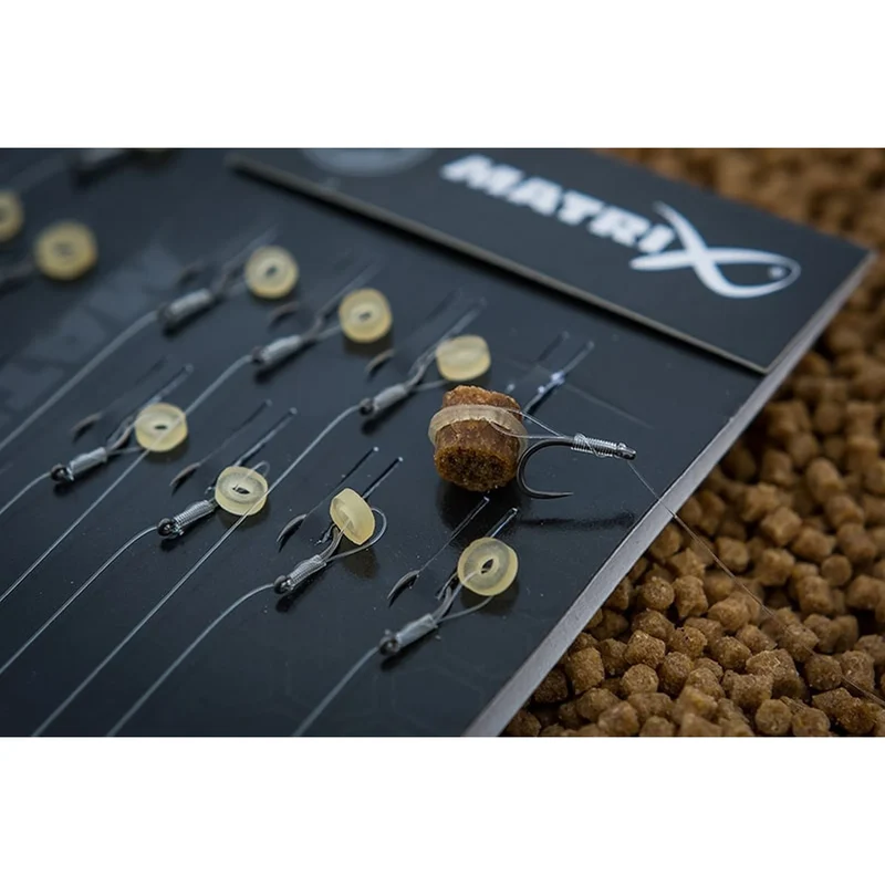 MXC-4 X-Strong Bait Band Rigs Eyed Barbless 4" – 10 cm Onderlijnen met Bait Band en zonder Weerhaak