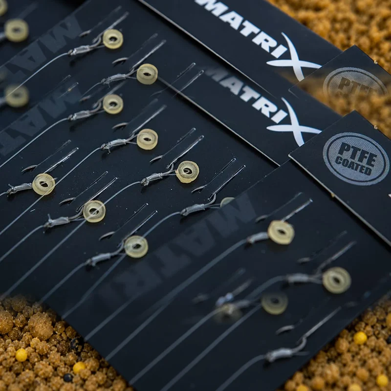 MXC-3 Bait Band Rigs Eyed Barbless 4" – 10 cm Onderlijnen met Bait Band en zonder Weerhaak