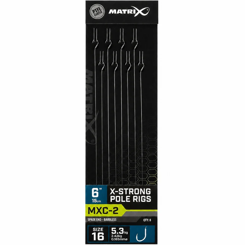 MXC-2 X-Strong Spade End Barbless Pole Rigs 6" – 15 cm Onderlijnen zonder Weerhaak 💰