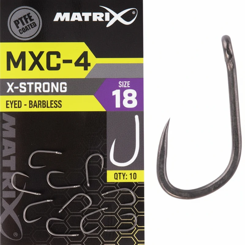 MXC-4 X-Strong Eyed Barbless Size 18 – Haak met Oog en zonder Weerhaak - 🎁